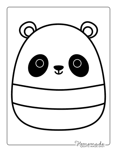 Squishmallow Coloring Pages Animal Squishmallows Panda Squishmallow