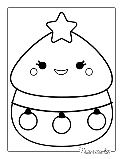Squishmallow Coloring Pages Cute Christmas Squishmallows Christmas Tree Squishmallow