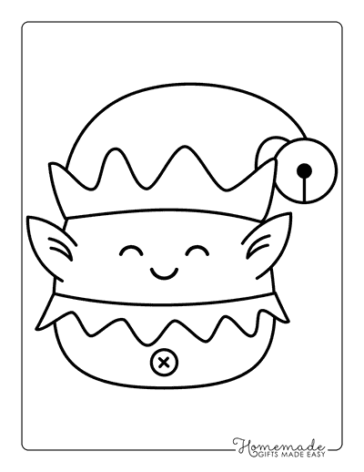 Squishmallow Coloring Pages Cute Christmas Squishmallows Elf Squishmallow