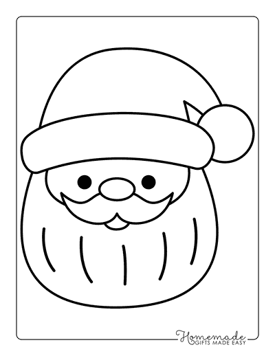 Squishmallow Coloring Pages Cute Christmas Squishmallows Santa Squishmallow