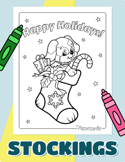 Stocking Coloring Pages