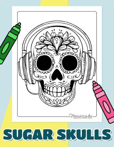 Sugar Skull Coloring Pages