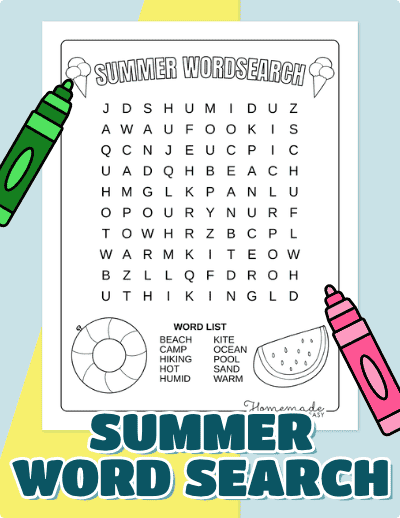 Summer Word Search