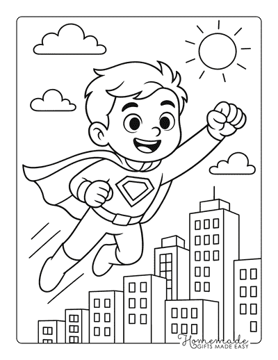 Superhero Coloring Pages