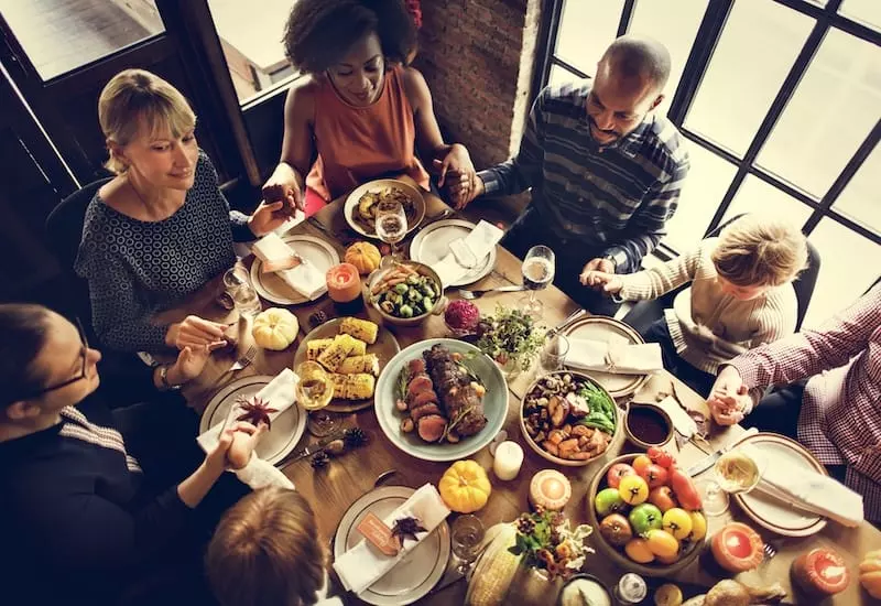 thanksgiving prayer holding hands