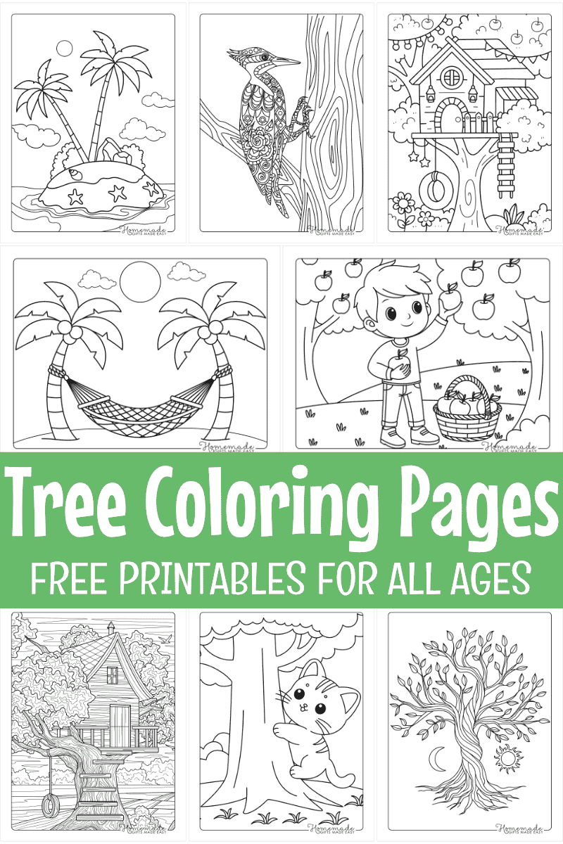 Free Printable Tree Coloring Pages