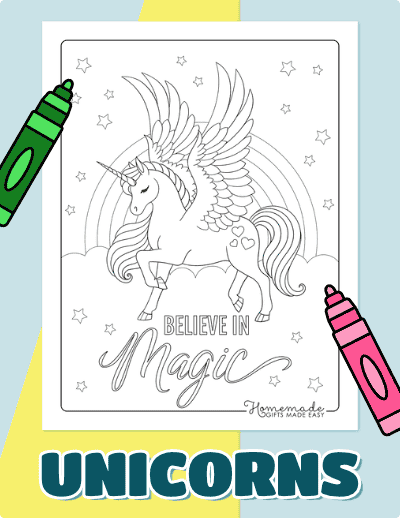 Unicorn Coloring Pages