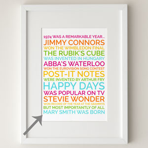 unique 50th birthday gift