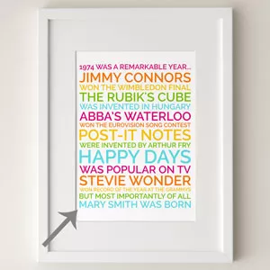 unique 50th birthday gift