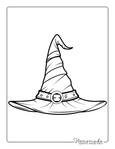 Witch Coloring Pages Easy Witch Hat to Color