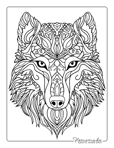 35 Free Wolf Coloring Pages for Adults & Kids (PDF Printables)